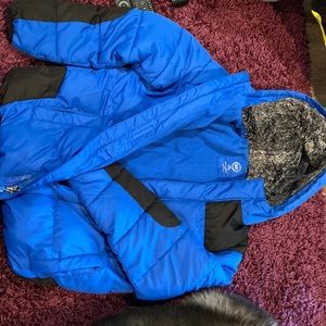 Blue and black kids 10-12 puffer coat